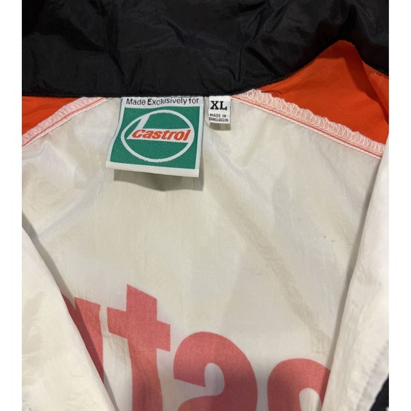Castrol GTX Racing Jacket Full Zip Light Windbreaker Men XL Drag Race Vintage - Picture 8 of 13